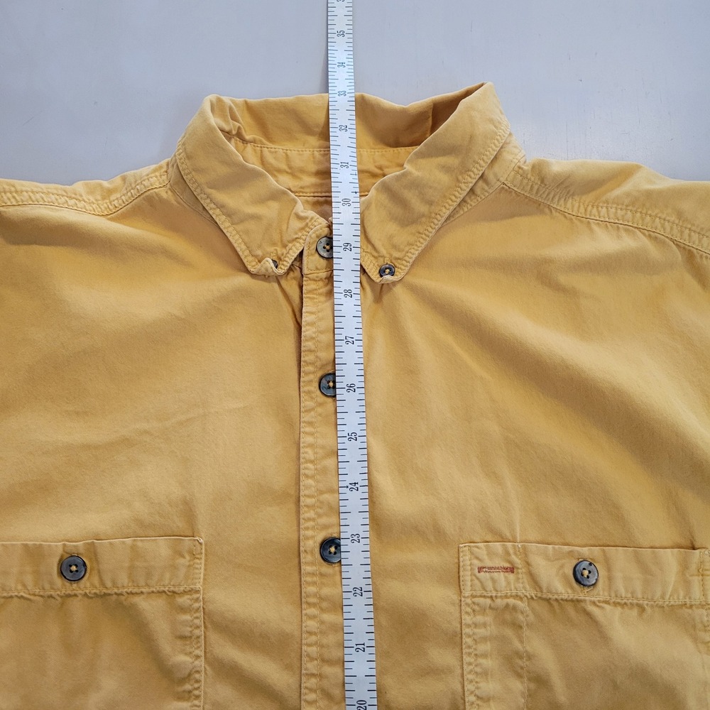 Territory Ahead Mens XLT Mustard Yellow Cotton Short Sleeve Button Up Shirt - Picture 6 of 7